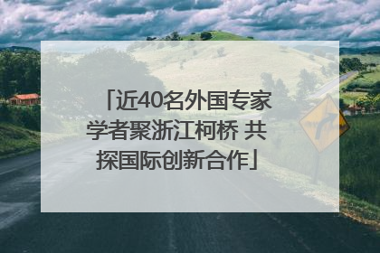 近40名外国专家学者聚浙江柯桥 共探国际创新合作