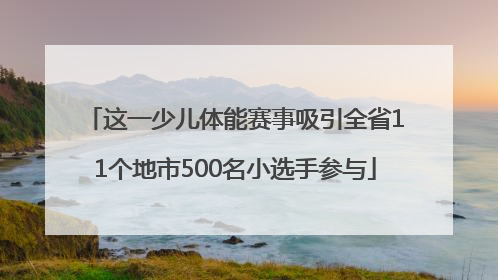 这一少儿体能赛事吸引全省11个地市500名小选手参与