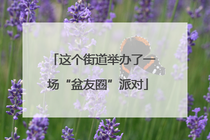 这个街道举办了一场“盆友圈”派对