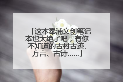这本奉浦文创笔记本也太绝了吧，有你不知道的古村古迹、方言、古诗……