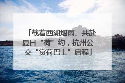 载着西湖烟雨、共赴夏日“荷”约，杭州公交“赏荷巴士”启程