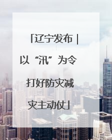 辽宁发布｜以“汛”为令 打好防灾减灾主动仗