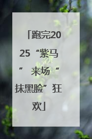 跑完2025“紫马” 来场“抹黑脸”狂欢