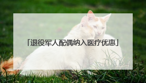 退役军人配偶纳入医疗优惠