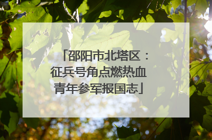 邵阳市北塔区：征兵号角点燃热血青年参军报国志
