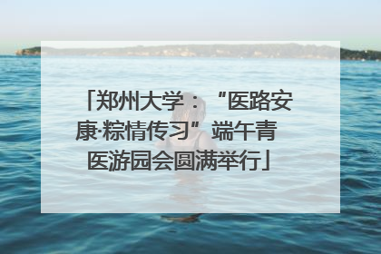 郑州大学：“医路安康·粽情传习”端午青医游园会圆满举行