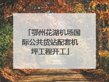 鄂州花湖机场国际公共货站配套机坪工程开工