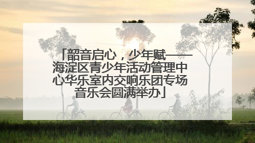韶音启心，少年赋——海淀区青少年活动管理中心华乐室内交响乐团专场音乐会圆满举办