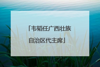 韦韬任广西壮族自治区代主席