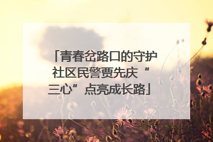 青春岔路口的守护 社区民警贾先庆“三心”点亮成长路