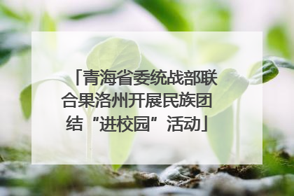 青海省委统战部联合果洛州开展民族团结“进校园”活动