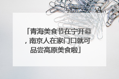 青海美食节在宁开幕，南京人在家门口就可品尝高原美食啦