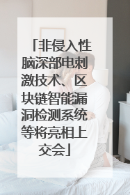 非侵入性脑深部电刺激技术、区块链智能漏洞检测系统等将亮相上交会