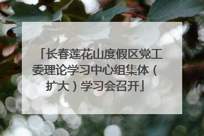 长春莲花山度假区党工委理论学习中心组集体（扩大）学习会召开