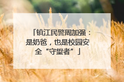 镇江民警周加强：是奶爸，也是校园安全“守望者”