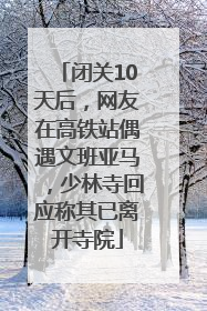 闭关10天后，网友在高铁站偶遇文班亚马，少林寺回应称其已离开寺院