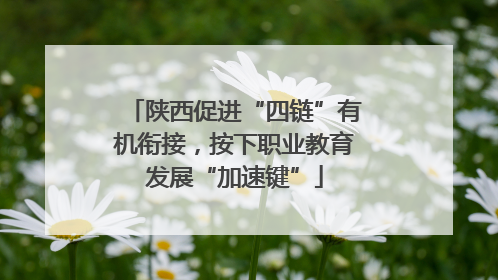 陕西促进“四链”有机衔接，按下职业教育发展“加速键”