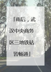 雨后，武汉中央商务区三地铁站皆畅通