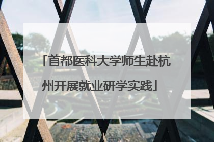 首都医科大学师生赴杭州开展就业研学实践