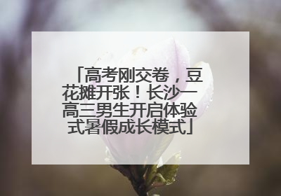 高考刚交卷，豆花摊开张！长沙一高三男生开启体验式暑假成长模式
