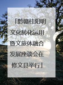 黔赣桂阳明文化转化运用暨文旅体融合发展座谈会在修文县举行