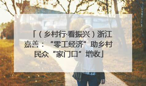 （乡村行·看振兴）浙江嘉善：“零工经济”助乡村民众“家门口”增收