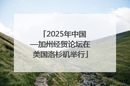 2025年中国—加州经贸论坛在美国洛杉矶举行