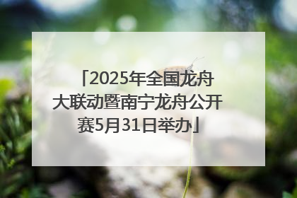 2025年全国龙舟大联动暨南宁龙舟公开赛5月31日举办
