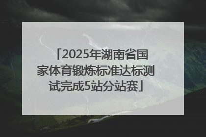2025年湖南省国家体育锻炼标准达标测试完成5站分站赛