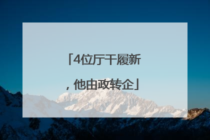 4位厅干履新，他由政转企