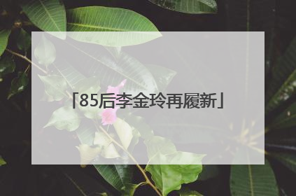 85后李金玲再履新