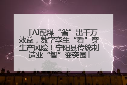 AI配煤“省”出千万效益，数字孪生“看”穿生产风险！宁阳县传统制造业“智”变突围